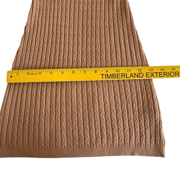 NWT Olivaceous Long Sleeve Bodycon Off Shoulder Sweater Dress Tan Small Cashmere - Picture 9 of 11